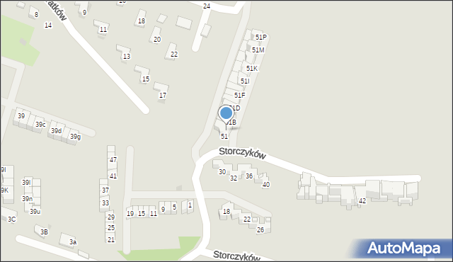 Dąbrowa Górnicza, Storczyków, 51A, mapa Dąbrowa Górnicza