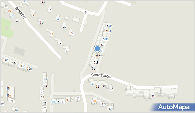 Dąbrowa Górnicza, Storczyków, 51D, mapa Dąbrowa Górnicza
