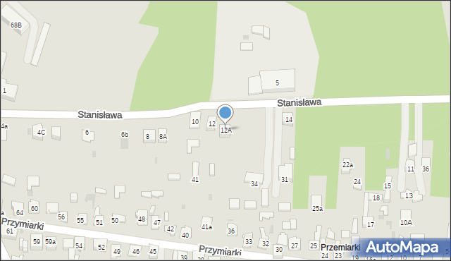 Dąbrowa Górnicza, Stanisława, ks., 12A, mapa Dąbrowa Górnicza