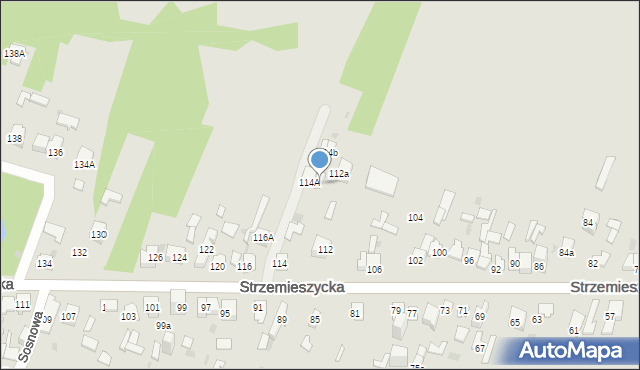 Dąbrowa Górnicza, Strzemieszycka, 114c, mapa Dąbrowa Górnicza