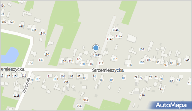 Dąbrowa Górnicza, Strzemieszycka, 116A, mapa Dąbrowa Górnicza