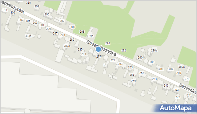 Dąbrowa Górnicza, Strzemieszycka, 277, mapa Dąbrowa Górnicza