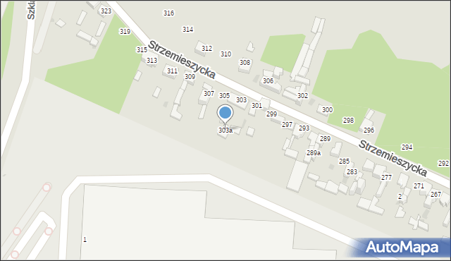 Dąbrowa Górnicza, Strzemieszycka, 303a, mapa Dąbrowa Górnicza