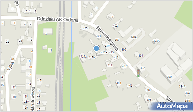 Dąbrowa Górnicza, Strzemieszycka, 417c, mapa Dąbrowa Górnicza