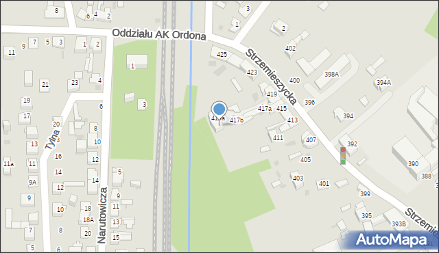 Dąbrowa Górnicza, Strzemieszycka, 417d, mapa Dąbrowa Górnicza