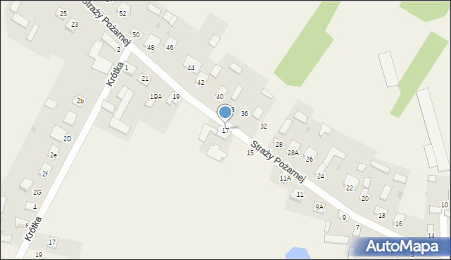 Dąbrowa Zielona, Straży Pożarnej, 17, mapa Dąbrowa Zielona