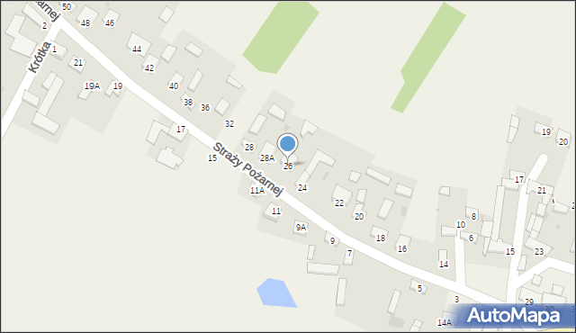 Dąbrowa Zielona, Straży Pożarnej, 26, mapa Dąbrowa Zielona