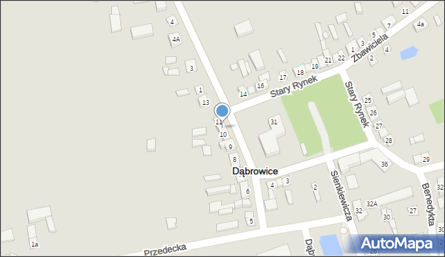 Dąbrowice, Stary Rynek, 10A, mapa Dąbrowice