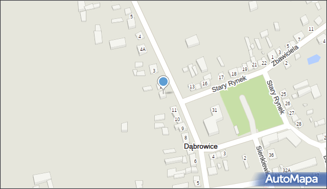 Dąbrowice, Stary Rynek, 12, mapa Dąbrowice