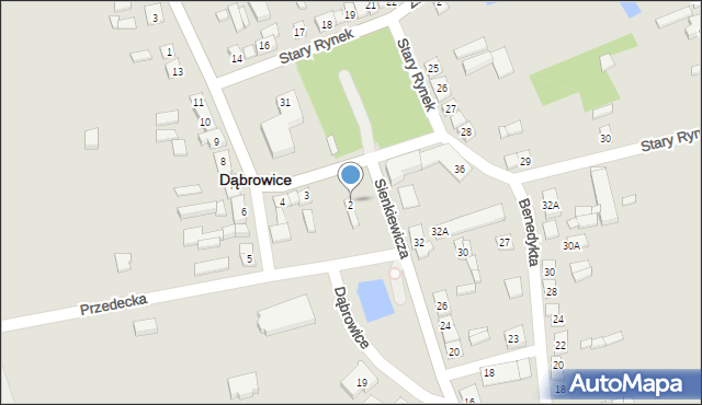 Dąbrowice, Stary Rynek, 2, mapa Dąbrowice