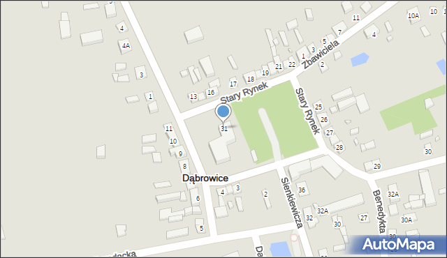 Dąbrowice, Stary Rynek, 31, mapa Dąbrowice