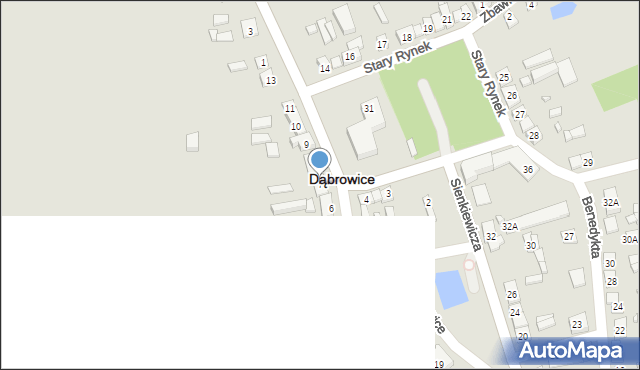 Dąbrowice, Stary Rynek, 7, mapa Dąbrowice