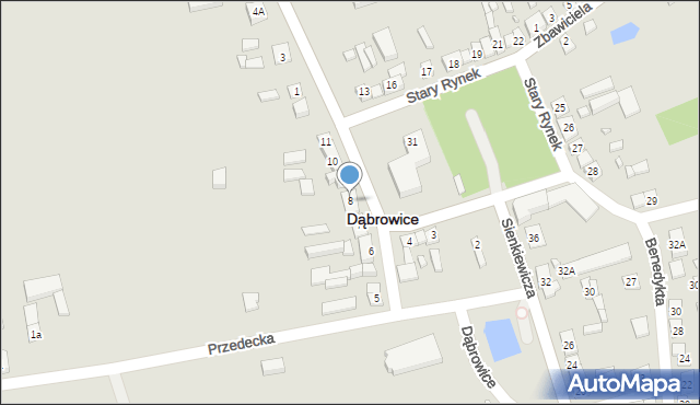 Dąbrowice, Stary Rynek, 8, mapa Dąbrowice