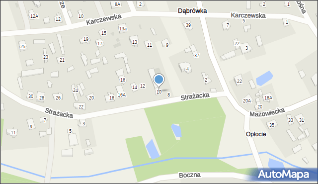 Dąbrówka, Strażacka, 10, mapa Dąbrówka