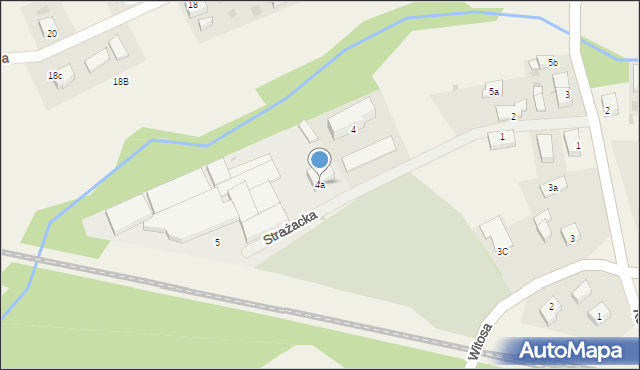 Damnica, Strażacka, 4a, mapa Damnica