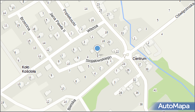 Dankowice, Stojałowskiego Stanisława, ks., 2, mapa Dankowice