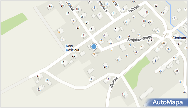 Dankowice, Stojałowskiego Stanisława, ks., 9, mapa Dankowice
