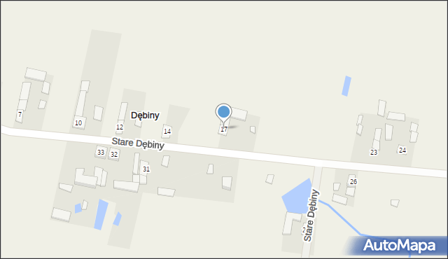 Dębiny, Stare Dębiny, 17, mapa Dębiny