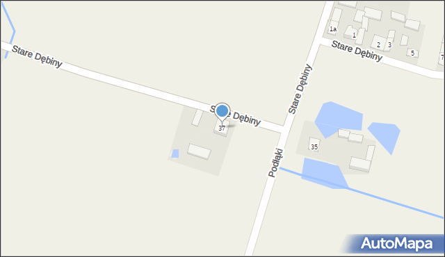 Dębiny, Stare Dębiny, 37, mapa Dębiny