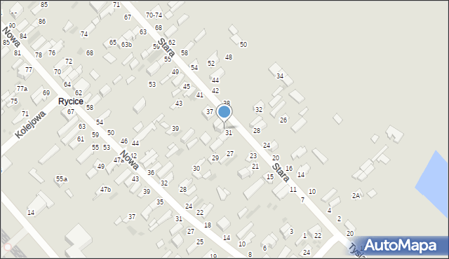 Dęblin, Stara, 33, mapa Dęblin