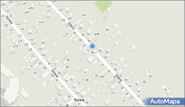 Dęblin, Stara, 75, mapa Dęblin