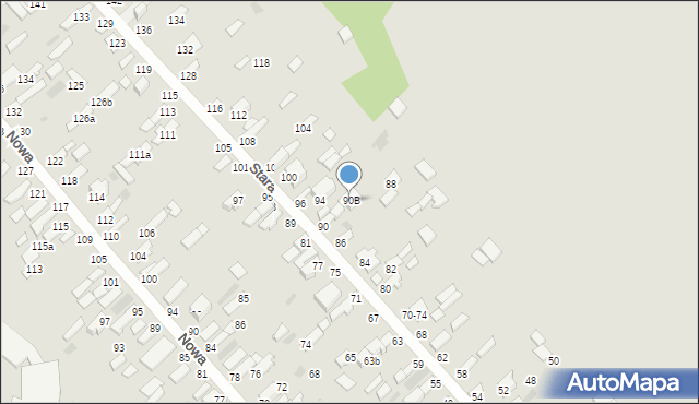 Dęblin, Stara, 90B, mapa Dęblin