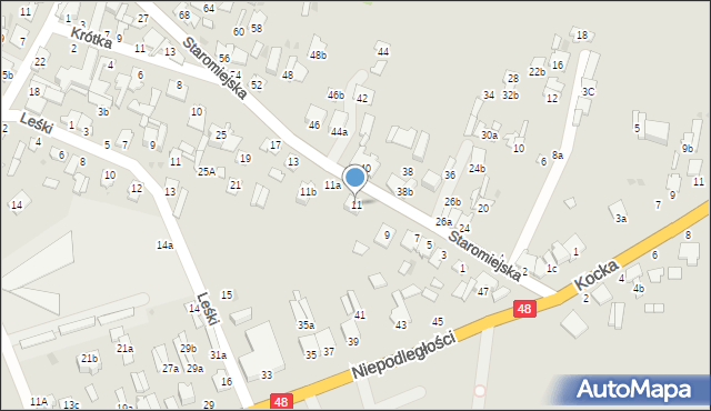 Dęblin, Staromiejska, 11, mapa Dęblin