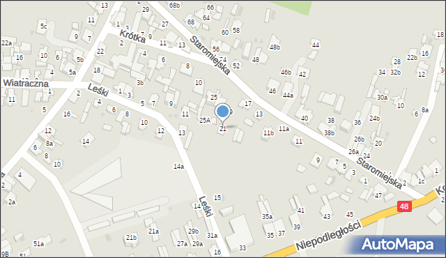 Dęblin, Staromiejska, 21, mapa Dęblin