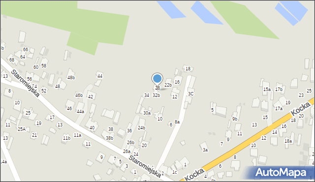 Dęblin, Staromiejska, 32a, mapa Dęblin