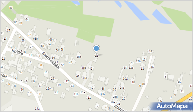 Dęblin, Staromiejska, 44, mapa Dęblin