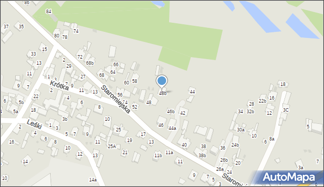 Dęblin, Staromiejska, 48b, mapa Dęblin