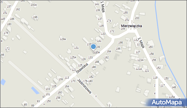 Dęblin, Stawska, 135, mapa Dęblin