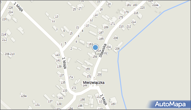 Dęblin, Stawska, 161, mapa Dęblin