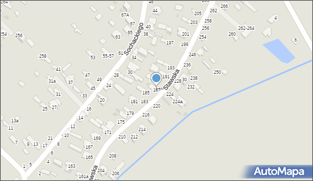 Dęblin, Stawska, 187, mapa Dęblin