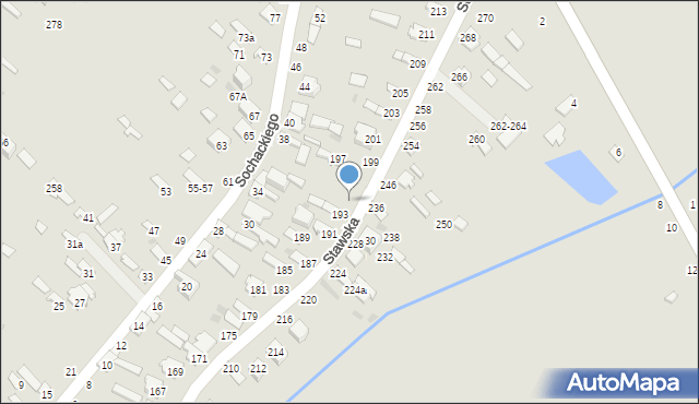 Dęblin, Stawska, 195, mapa Dęblin