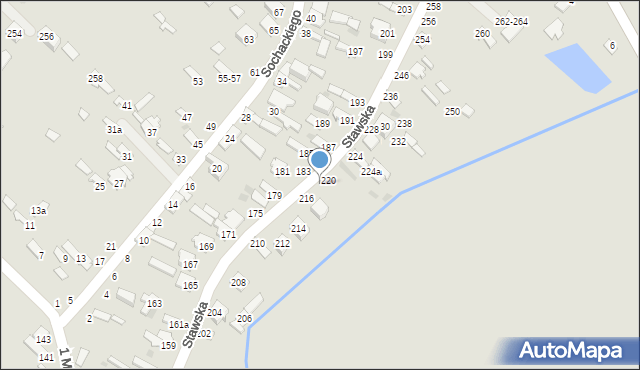 Dęblin, Stawska, 218, mapa Dęblin