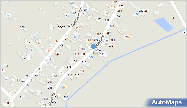 Dęblin, Stawska, 222, mapa Dęblin