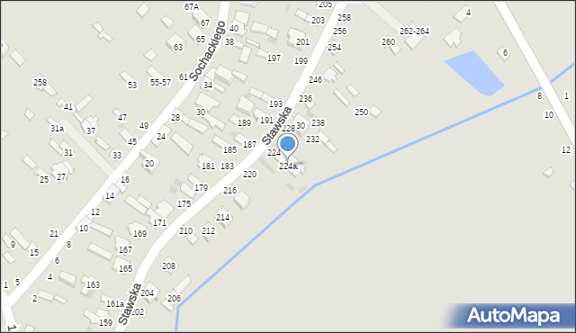 Dęblin, Stawska, 224a, mapa Dęblin