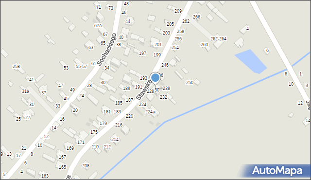 Dęblin, Stawska, 230, mapa Dęblin