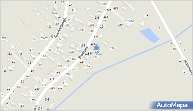 Dęblin, Stawska, 234, mapa Dęblin