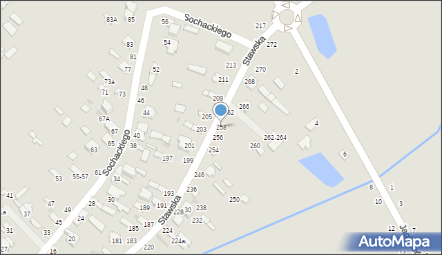 Dęblin, Stawska, 258, mapa Dęblin