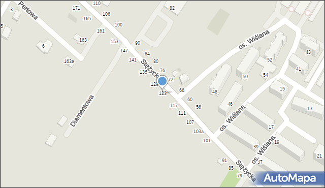 Dęblin, Stężycka, 123, mapa Dęblin