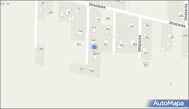 Dębówka, Strażacka, 31F, mapa Dębówka