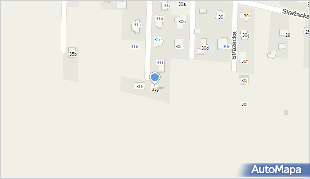 Dębówka, Strażacka, 31G, mapa Dębówka