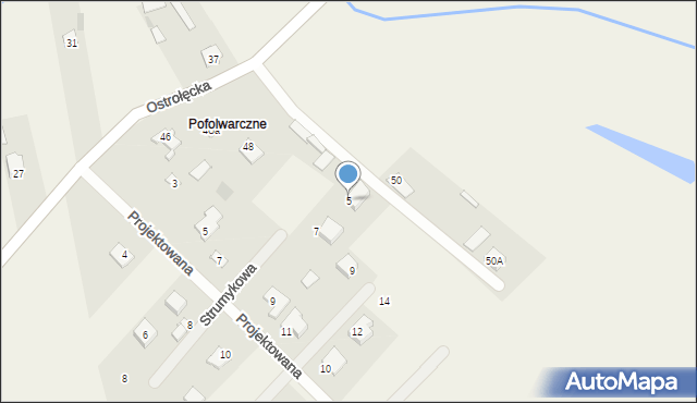 Długosiodło, Strumykowa, 5, mapa Długosiodło