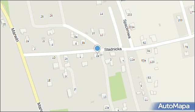 Dobczyce, Stadnicka, 1a, mapa Dobczyce