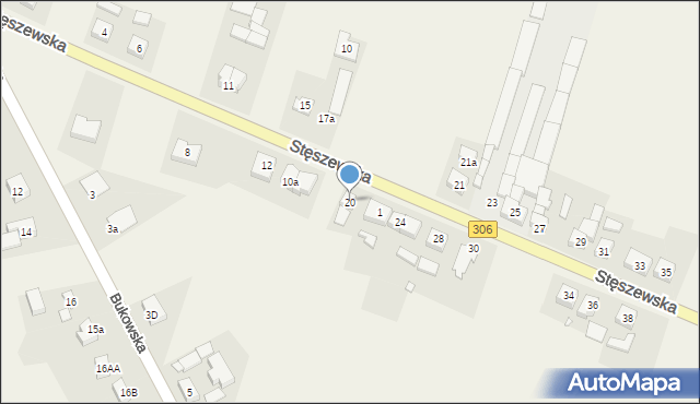 Dobieżyn, Stęszewska, 20, mapa Dobieżyn