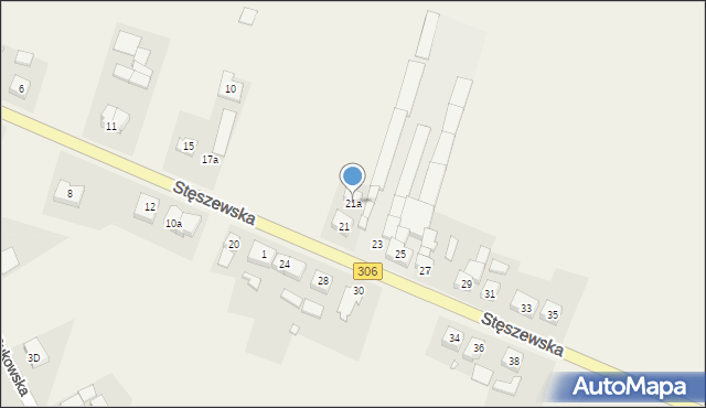 Dobieżyn, Stęszewska, 21a, mapa Dobieżyn