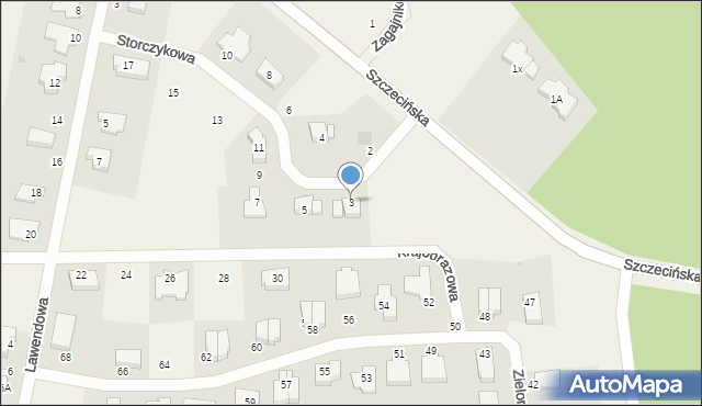 Dobra, Storczykowa, 3, mapa Dobra