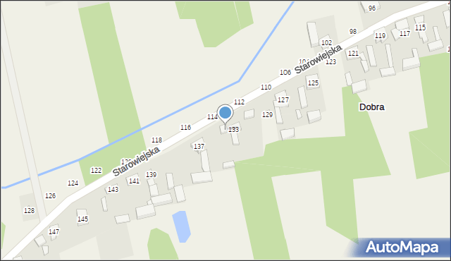 Dobra, Starowiejska, 135, mapa Dobra